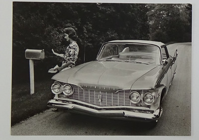 1960 Plymouth Fury Hardtop 7.5''x10'' B&W Photo Press Release #G-79