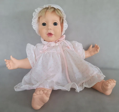 *Vintage* 1984-1985 Hasbro Real Baby Doll 21” J.Turner realistic Hair Blue Eyes