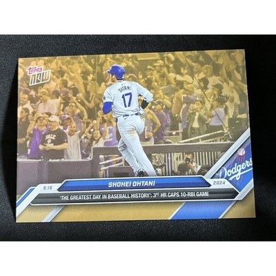 Shohei Ohtani 2024 Topps Now Gold 3HR Bonus 50-50 Achievement Card ODB38