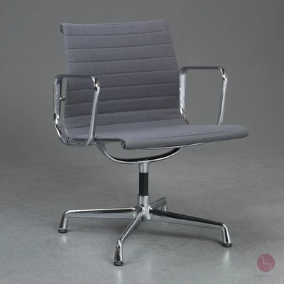 Vitra EA 107 Aluminium chair Hopsak Grau verchromt Besucherstuhl Bürostuhl 1 v 3 - Bild 1 von 4