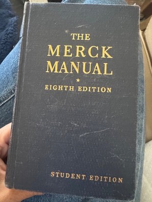 The Merck Manual 8th Edition (1950) Student Edition Hardcover Vintage Medical Re