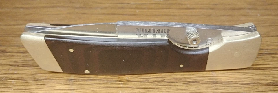 Navaja de bolsillo rara MILITARY MAX de Sarco Lock Blade 440 acero inoxidable Japón Foto 2 de 4