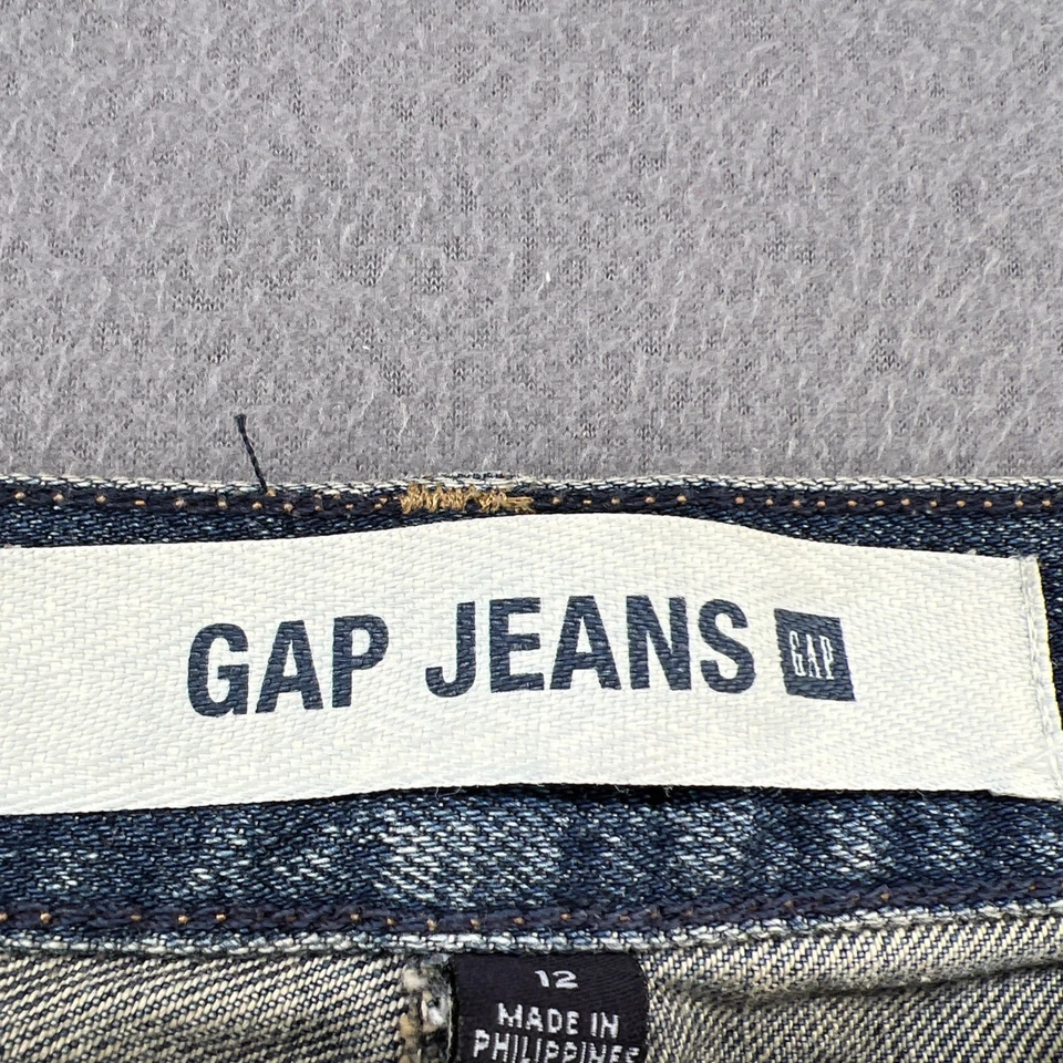 Gap Jean Skirt Womens Sz 12 Medium Wash Long Slit Front Denim - Image 4 of 4