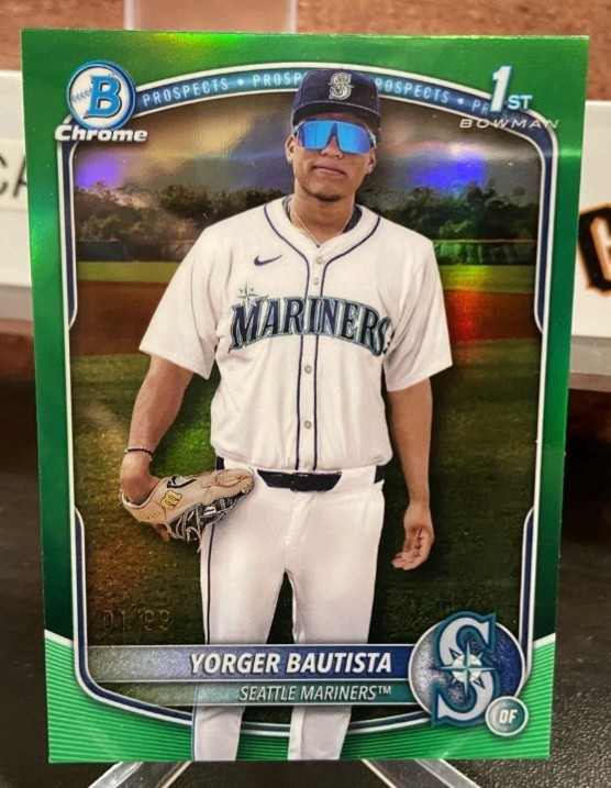 Yorger Bautista Green Refractor #/99 🔥 2025 Bowman Chrome 1st