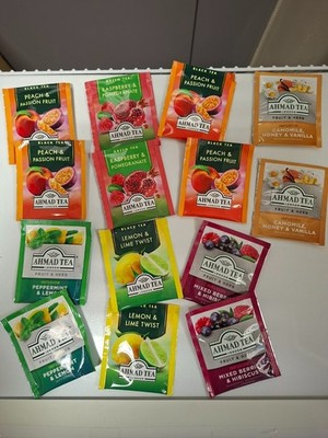 Ahmad Tea Assorted Variety Pack 14 Tea Bags 6 Flavors Fruit Herbal Black Green
