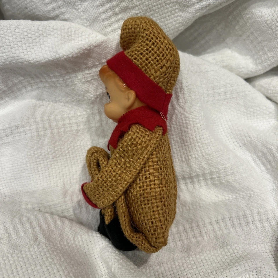 "Abrazador de rodilla Pixie The Pixie Legend 12"" vintage Inarco 1967 Japón verde tostado" Foto 2 de 4