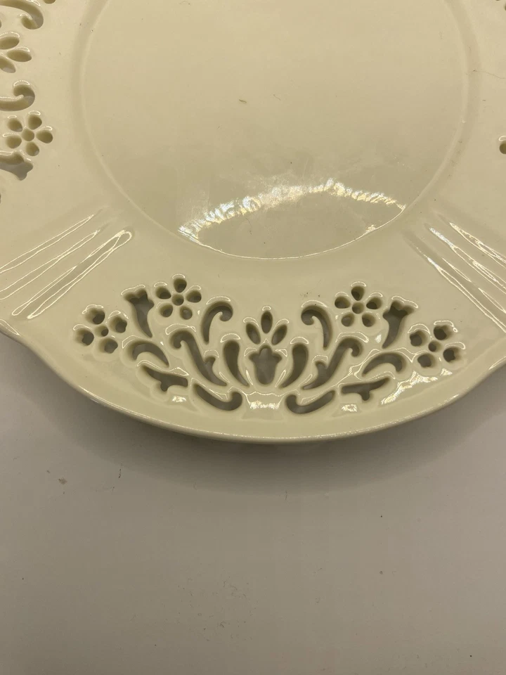 Yankee Candle Blanco Cerámica Decorativa Vela Plato Base Recorte Encaje Juego de 2 Foto 4 de 4