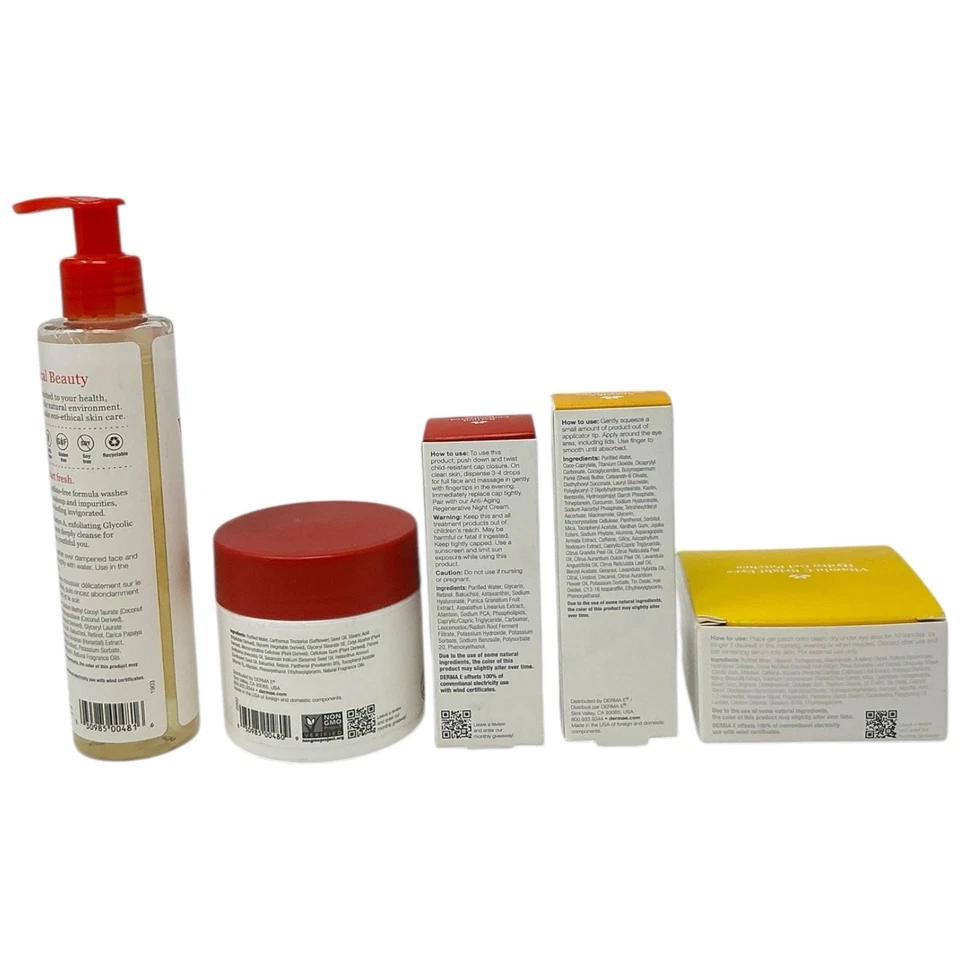 Лот из 5 - Derma E-очищающее средство, крем, сыворотка, гелевые пластыри и крем для глаз - уход за кожей! - Изображение 3 из 4