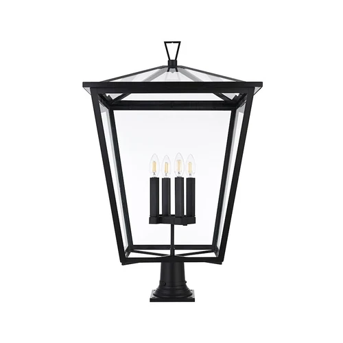Elegant Lighting Oxford 4 Light Outdoor Post Light, Black - OD334P33BK - Picture 1 of 1