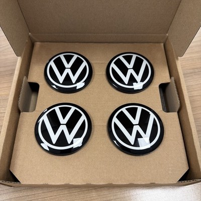 4x Original VW Dynamische Nabendeckel ID.3 ID.4 Black/White 60mm NEU 10A071213-B