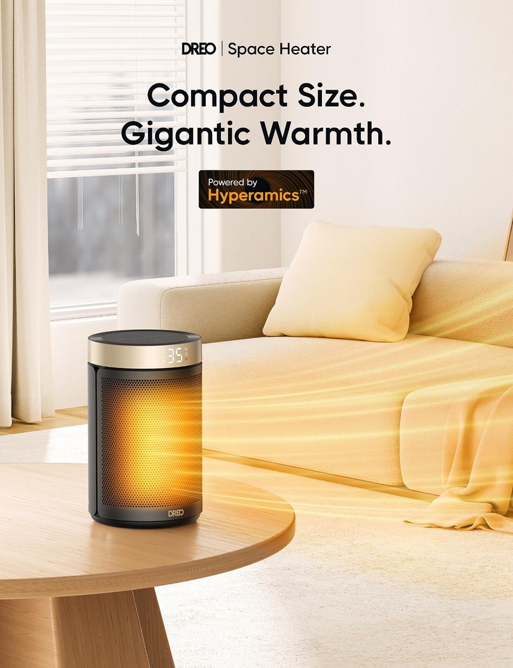 Dreo Electric Heater, 1500W Energy Efficient Space Heater, Portable