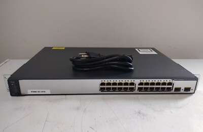 Cisco Catalyst 3750 V2 WS-C3750V2-24PS-E 24-Port PoE Network Switch | Tested!