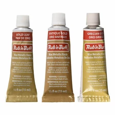 Amaco Rub 'N Buff 3 Color Set Gold Leaf Antique Gold Grecian Gold