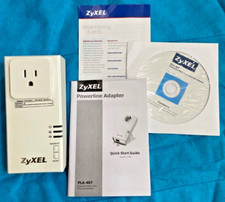 Single ZyXEL Powerline Pass-Thru Ethernet Adapter PLA-407 200Mbps White