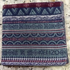 MAN HANKY BLUE JAPAN GEOMETRICS CLASSIC VTG COTTON POCKET ART SQUARE 17   M52