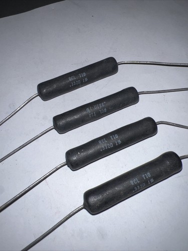 RCL T10 0.332 Ohm 10 Watt 1% Wirewound Power Resistor 10W New Lot of (4) - Picture 6 of 12
