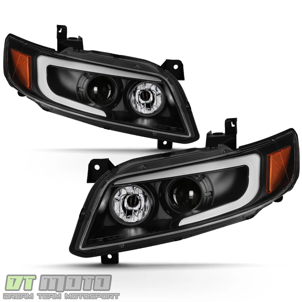 Black 2003-2008 FX35 FX45 LED DRL Tube Switchback Signal Headlights Headlamps - Image 3 of 4