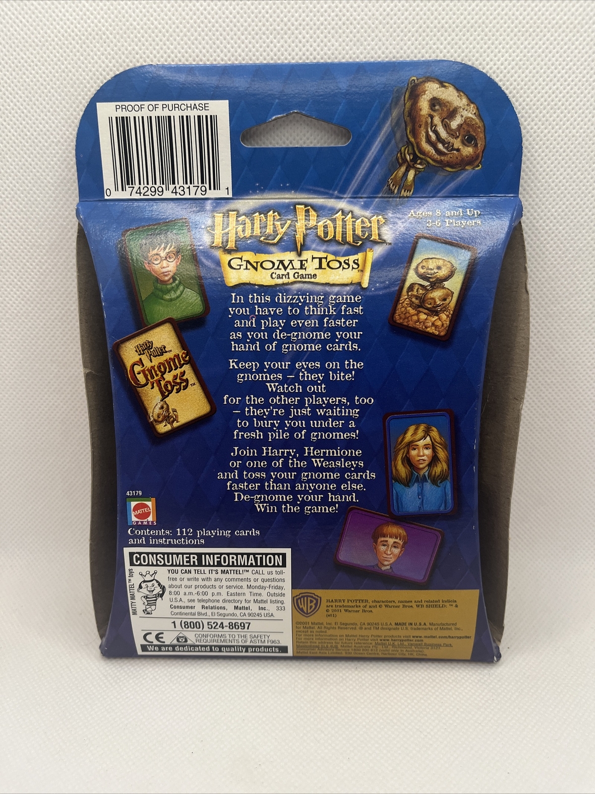 Harry Potter Gnome Toss Card Game 2001 New Mattel | eBay