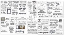 WORDS SENTIMENTS CLING MOUNTED RUBBER STAMP MY HEART STAMPS FOR YOU PLUS OTHERS