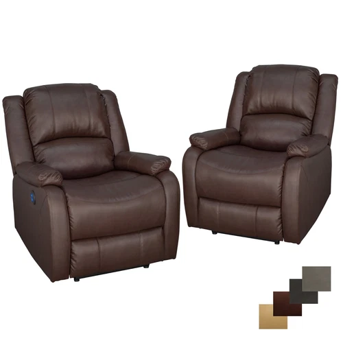 RecPro Charles 30" Powered RV Zero Wall Recliner Wall Hugger Chair 2pk