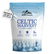 Celtic Harvest Fine Ground Sea Salt - 1.1lb - 18oz | Rich in 82+ Essential Mi...