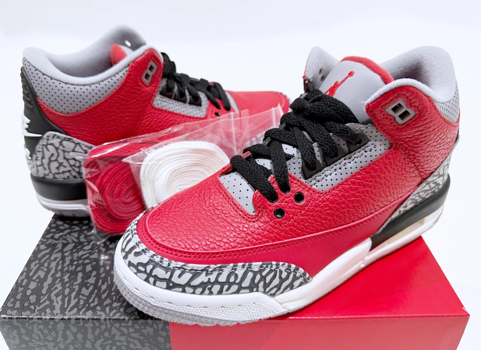 NIKE AIR JORDAN 3 SE ROSSO FUOCO (2020) ~ TAGLIA 4 5 ANNI ~ CQ0488 600