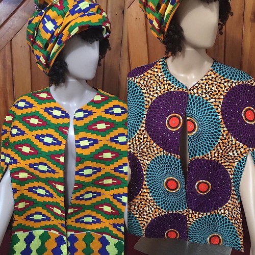 AFRICAN WAX REVERSIBLE CRYSTAL CAPE 