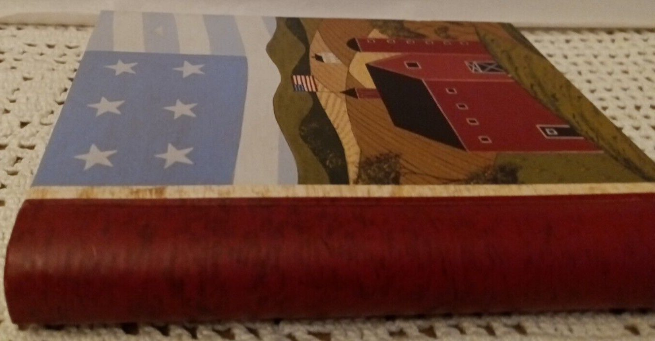 Address Book Hardcover Barn With Flag Spiral Bound Tabbed C R Gibson