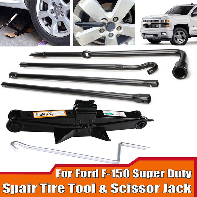 For Ford F150 Spare Tire Jack Tool Kit Pack W/ Case+ 2Ton Scissor