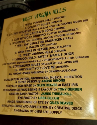 West Virginia Hills - Aashid Himons & Mountain Soul Band Live (Cd, 1999, Soptek) - Picture 3 of 5