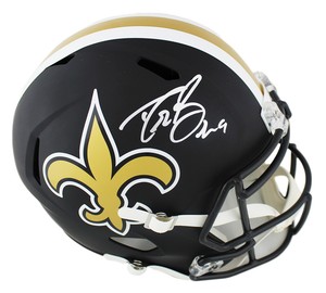Drew Brees Signed New Orleans Saints Speed Full Size Black ...