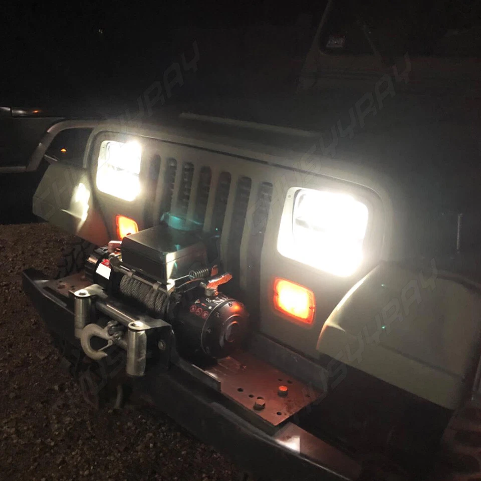 4 шт светодиодных фар 4x6 дюймов для Mercury Cougar Marquis 1977-1986 дальний/ближний свет H4 - Изображение 4 из 4