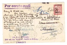 Netherlands Indies Sc#68(single frank)-PADANG 25/AOUT/1909-postcard view