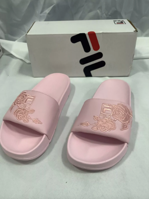 Sandali donna Fila Drifter ricamati taglia 7 5SM00071 650 slip on rosa slide