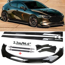 Front Bumper Lip Splitter Spoiler Side Skirt Strut Rod For Mazda3 Mazdaspeed Front Bumper Lip Splitter Spoiler Side Skirt Strut Rod For Mazda3 Mazdaspeed
