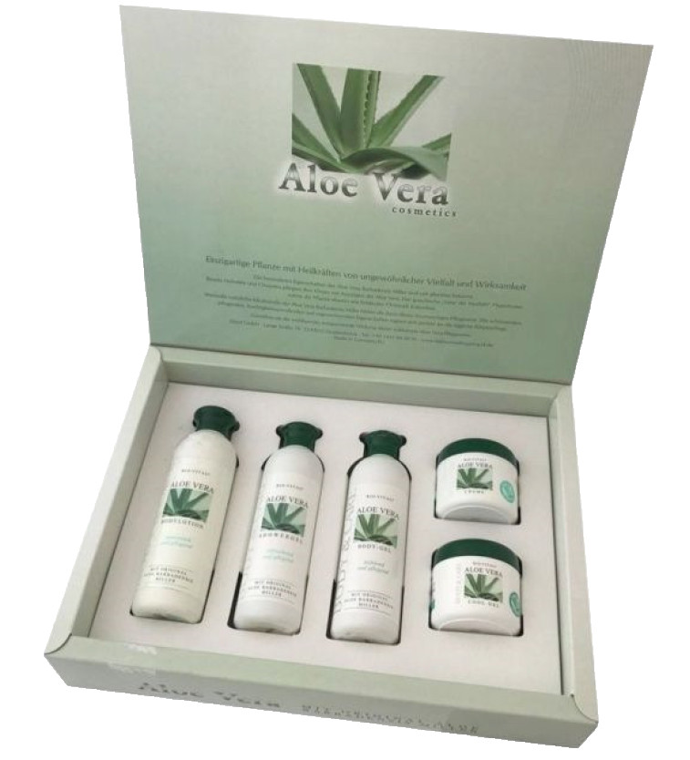 Aloe Vera Pflegeset 5-teilig Geschenkset Wellness Creme Anti-Aging Bodylotion