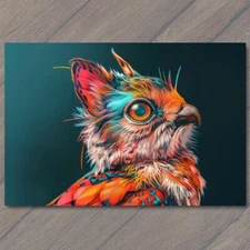 4x6"  Cat Bird Hybrid Animal Weird Strange Funny Cute Colorful Beak Merge