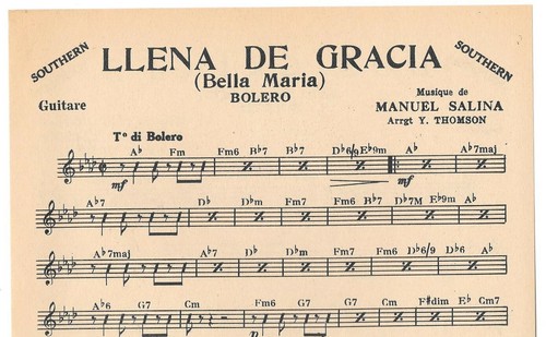 DOS CRUCES & LLENA DE GRACIA Boléro Éditions Musicales S.E.M.I Southern en 1954 - Picture 4 of 4