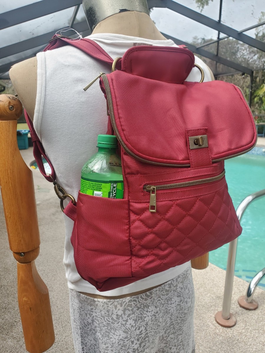 Travelon Backpack Anti-Theft Fold Over Quilted Convertible  display picture 3