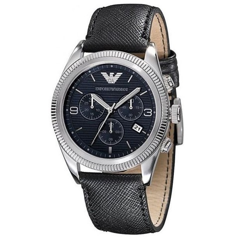 EMPORIO ARMANI AR5896 OROLOGIO UOMO PELLE NERO CHRONO DATA LIST. 299€  SOTTOCOSTO | eBay