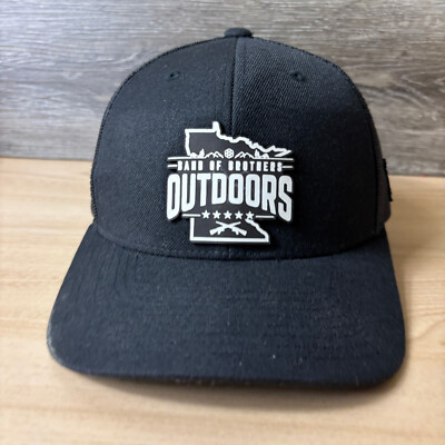 Band Of Brothers Outdoors Hat Cap Snap Back Black Minnesota Adjustable