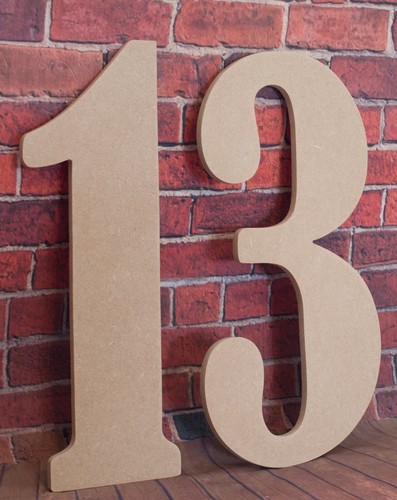 Wooden numbers-10cm to 60 cm-MDF-Hand made-Ready to Decorate-Birthday-Bernard - Picture 3 of 5