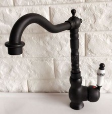 Kitchen Wet Bar Bathroom Swivel Sink Faucet Oil Rubbed Bronze Single Hole enf358
