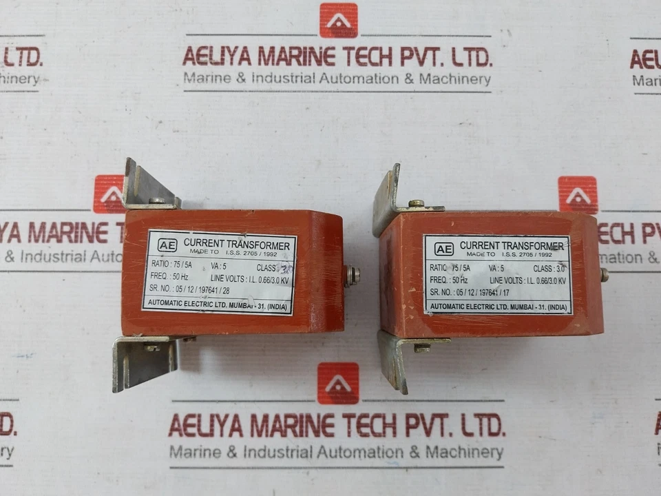 AUTOMATIC ELECTRIC 75/5A Current Transformer 50HZ I.L.0.66/3.0 KV - Image 3 of 4