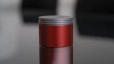 TEC Accessories Min-E-Vault Container Red w/ Cap Secured By Magnets USA-Made