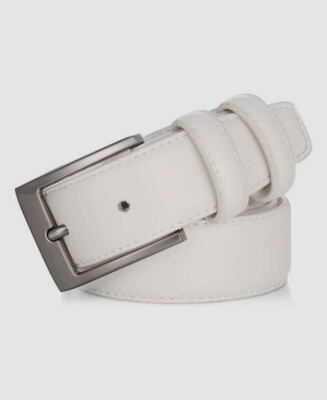 $59 Mio Marino Mens White Genuine Leather Silver Harness Buckle Dress Belt US 56 | eBay $59 Mio Marino Mens White Genuine Leather Silver Harness Buckle Dress Belt US 56 | eBay