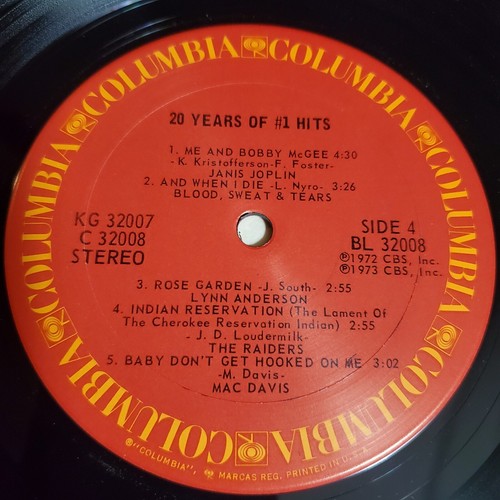 20 Years Of #1 Hits vinyl LP Columbia records KG 32007 1972 Gatefold  - Picture 8 of 14