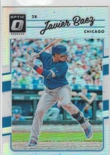 JAVIER BAEZ Donruss Optic HOLO PRIZMS Insert Baseball Card CHICAGO CUBS!