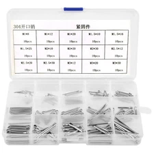 Stainless Small Cotter Pins, Cotter Pins, 150Pcs 15 Kinds 304 Stainless Steel Sp