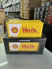SHELL HELIX CONTAINER OPENING REAR DOORS DIORAMA 1/64 DIECAST BY TIME BOX